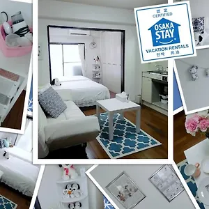 公寓 Airbnb Licensed Namba Dotonbori 1min Max 6pax, 大阪